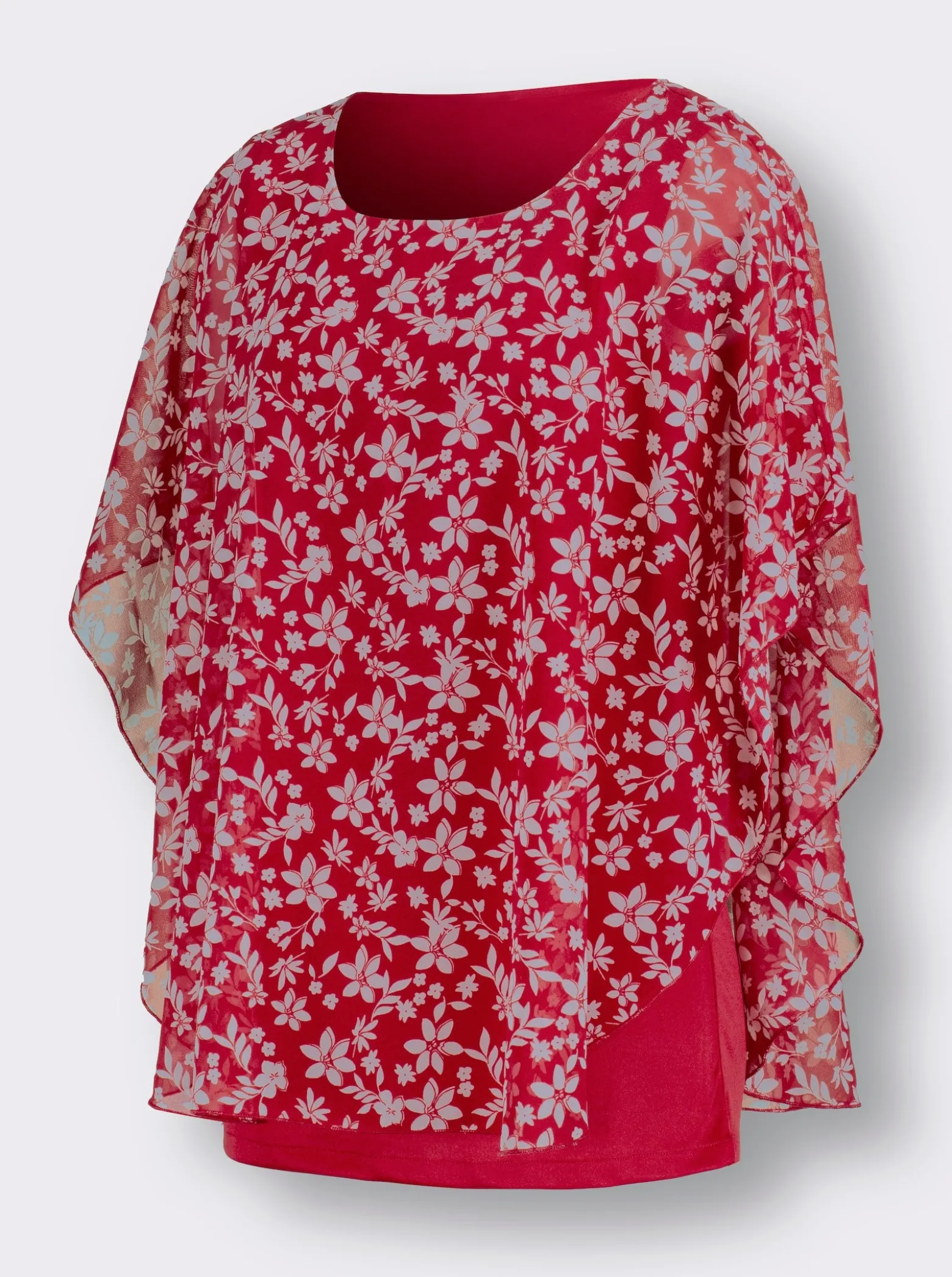Georgettebluse mit Lagen-Look