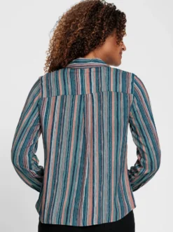 Gestreifte Bluse aus reiner Viskose