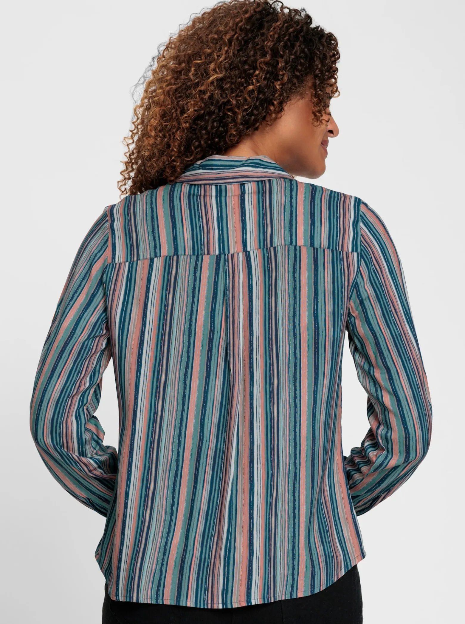 Gestreifte Bluse aus reiner Viskose