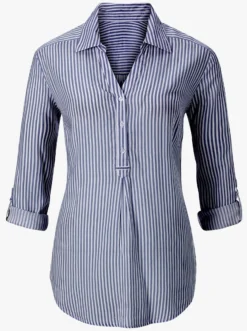Gestreifte Bluse in Tunikaform
