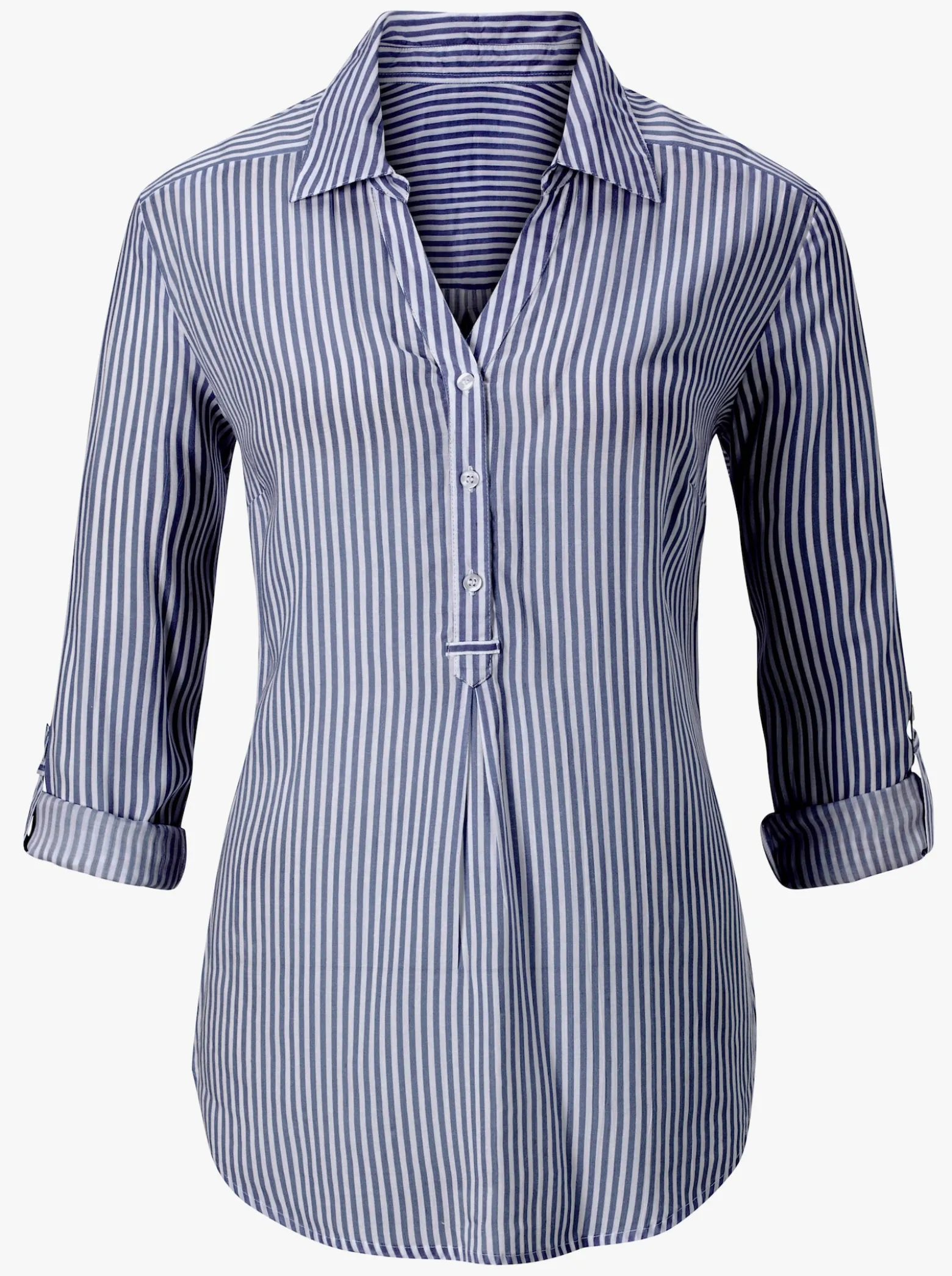 Gestreifte Bluse in Tunikaform