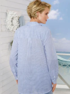 Gestreifte Bluse in Tunikaform