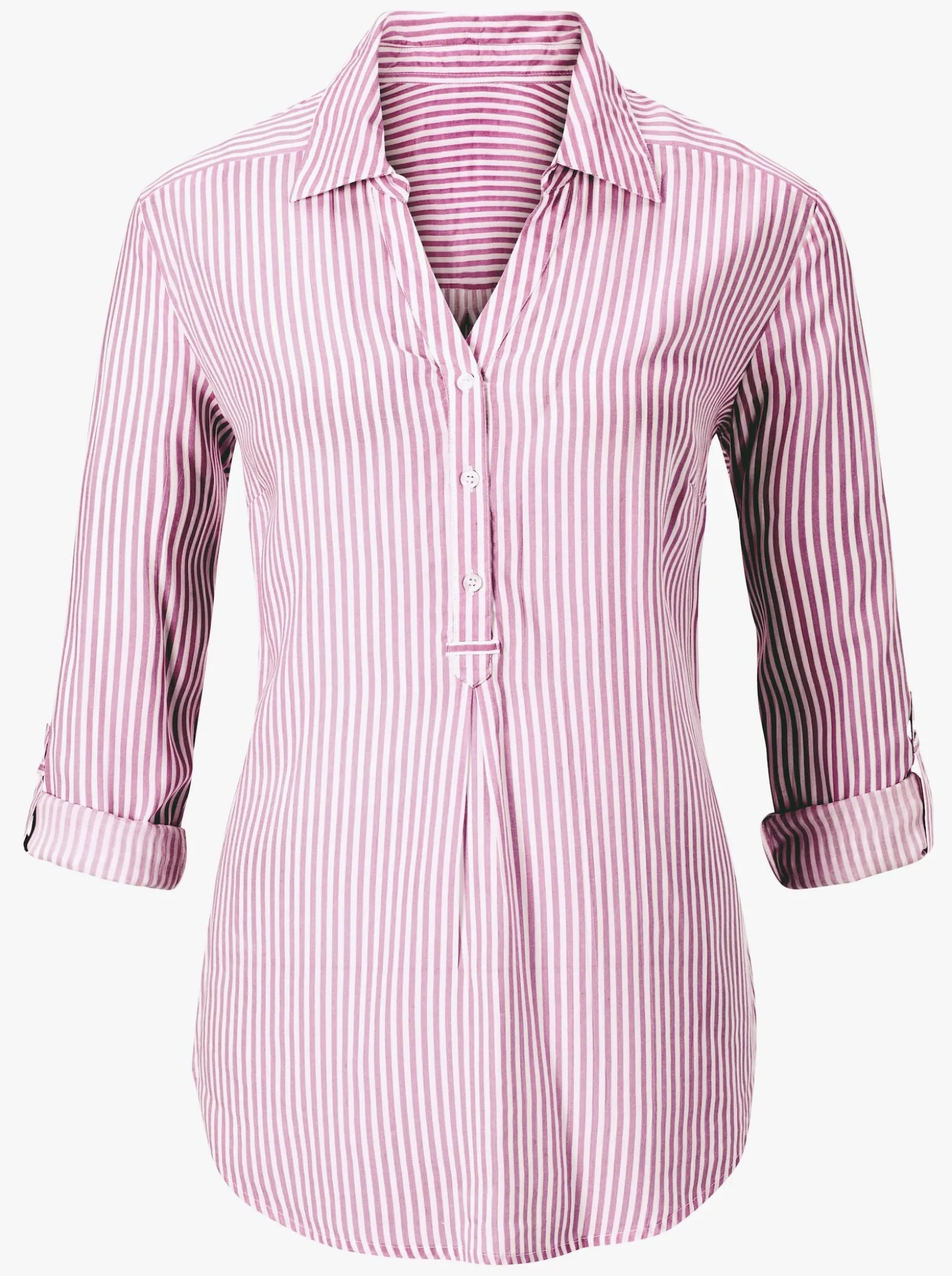 Gestreifte Bluse in Tunikaform