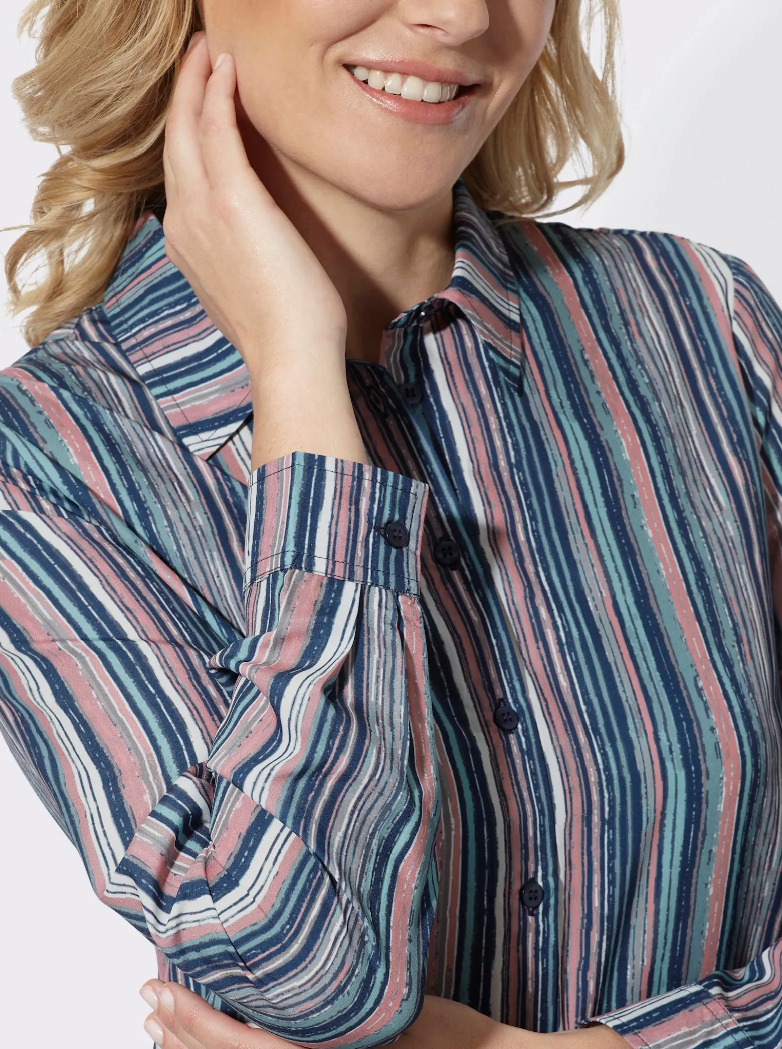 Hemdbluse im Streifenmuster