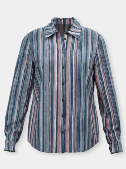 Hemdbluse im Streifenmuster