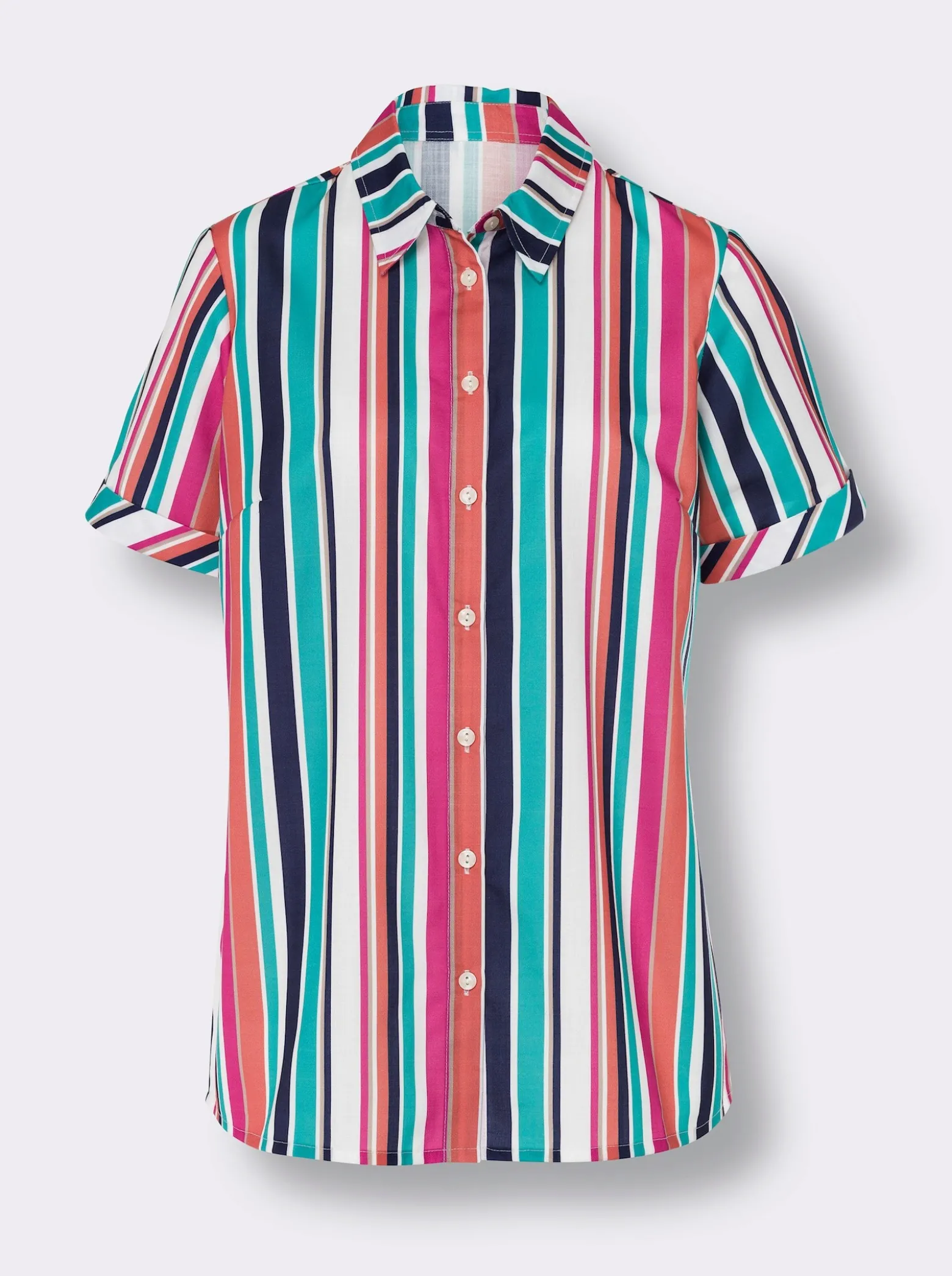 Hemdbluse in Leinen-Optik