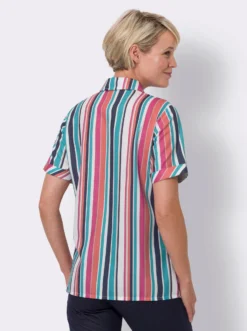 Hemdbluse in Leinen-Optik