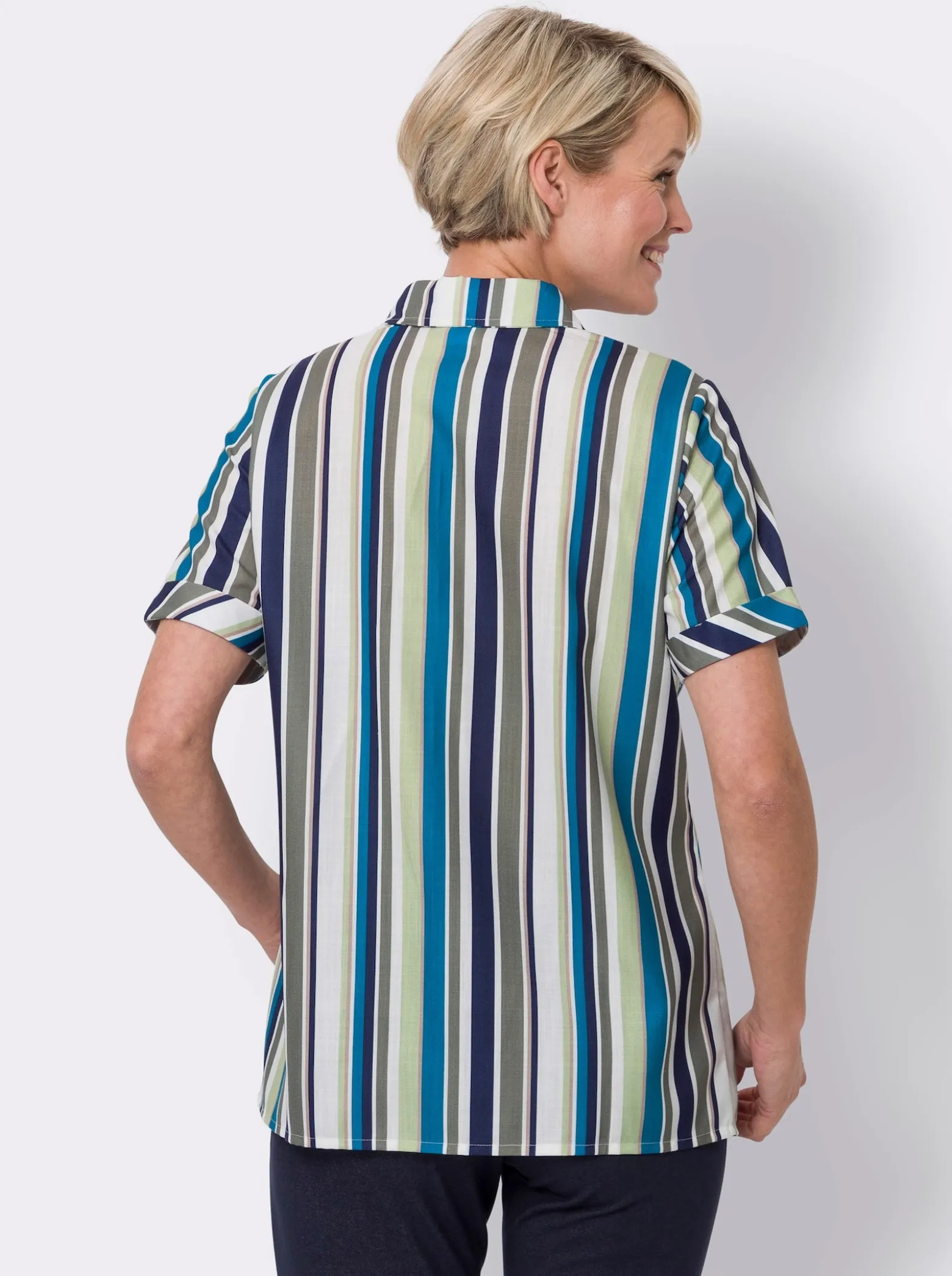 Hemdbluse in Leinen-Optik