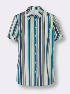 Hemdbluse in Leinen-Optik