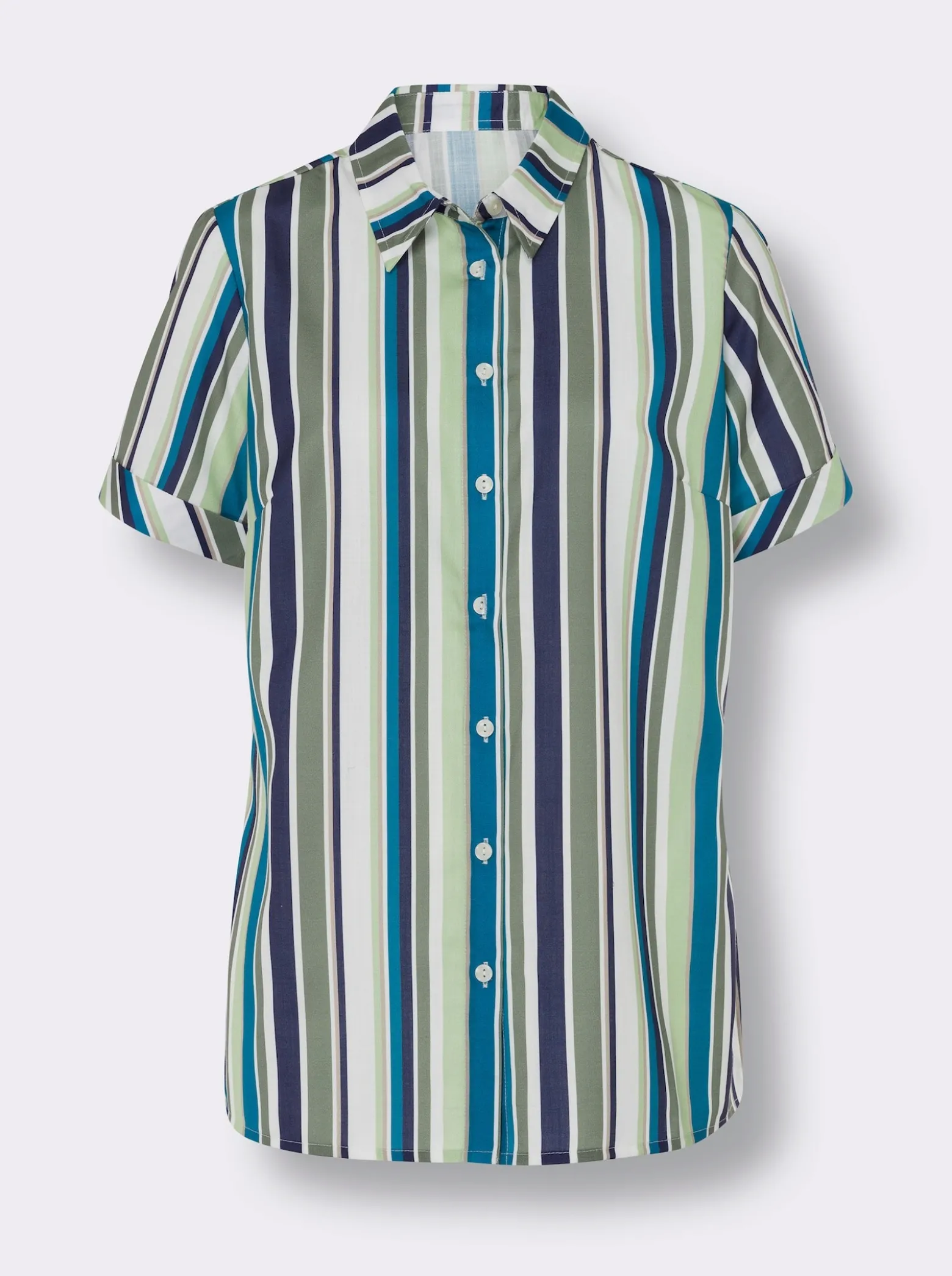 Hemdbluse in Leinen-Optik