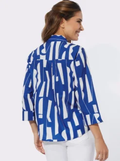 Hemdbluse mit Grafikmuster