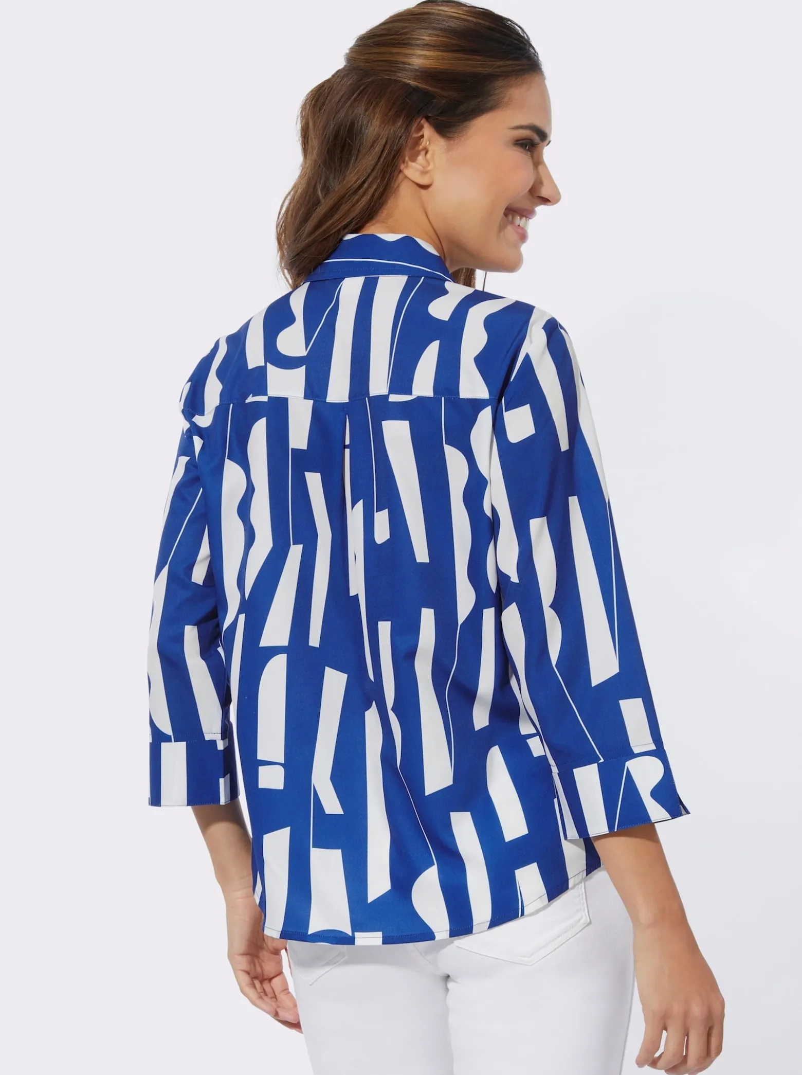 Hemdbluse mit Grafikmuster