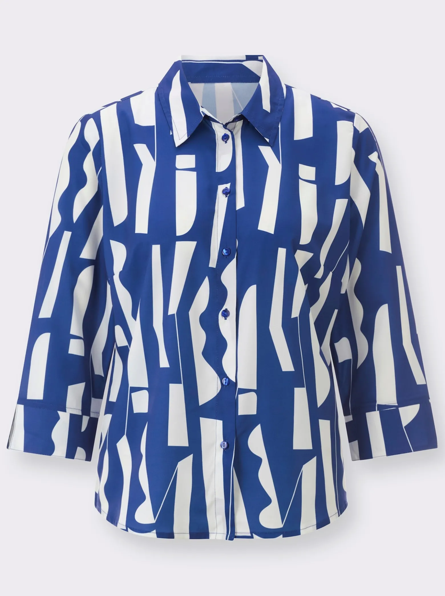 Hemdbluse mit Grafikmuster
