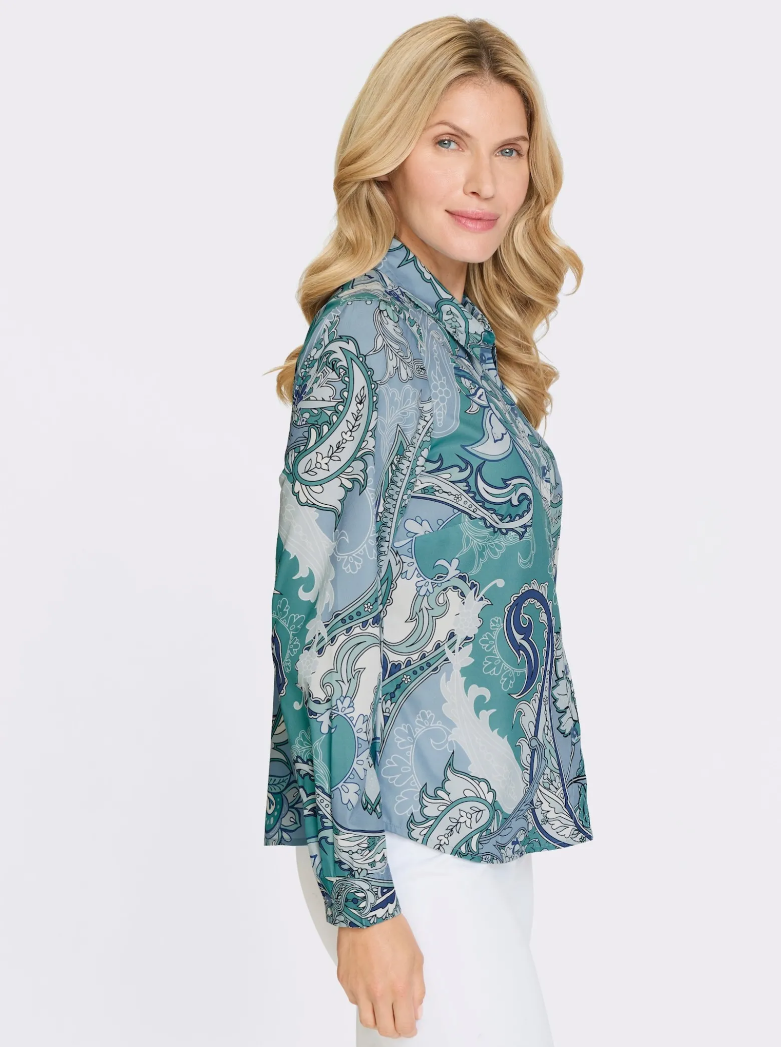 Hemdbluse mit Paisley-Druck