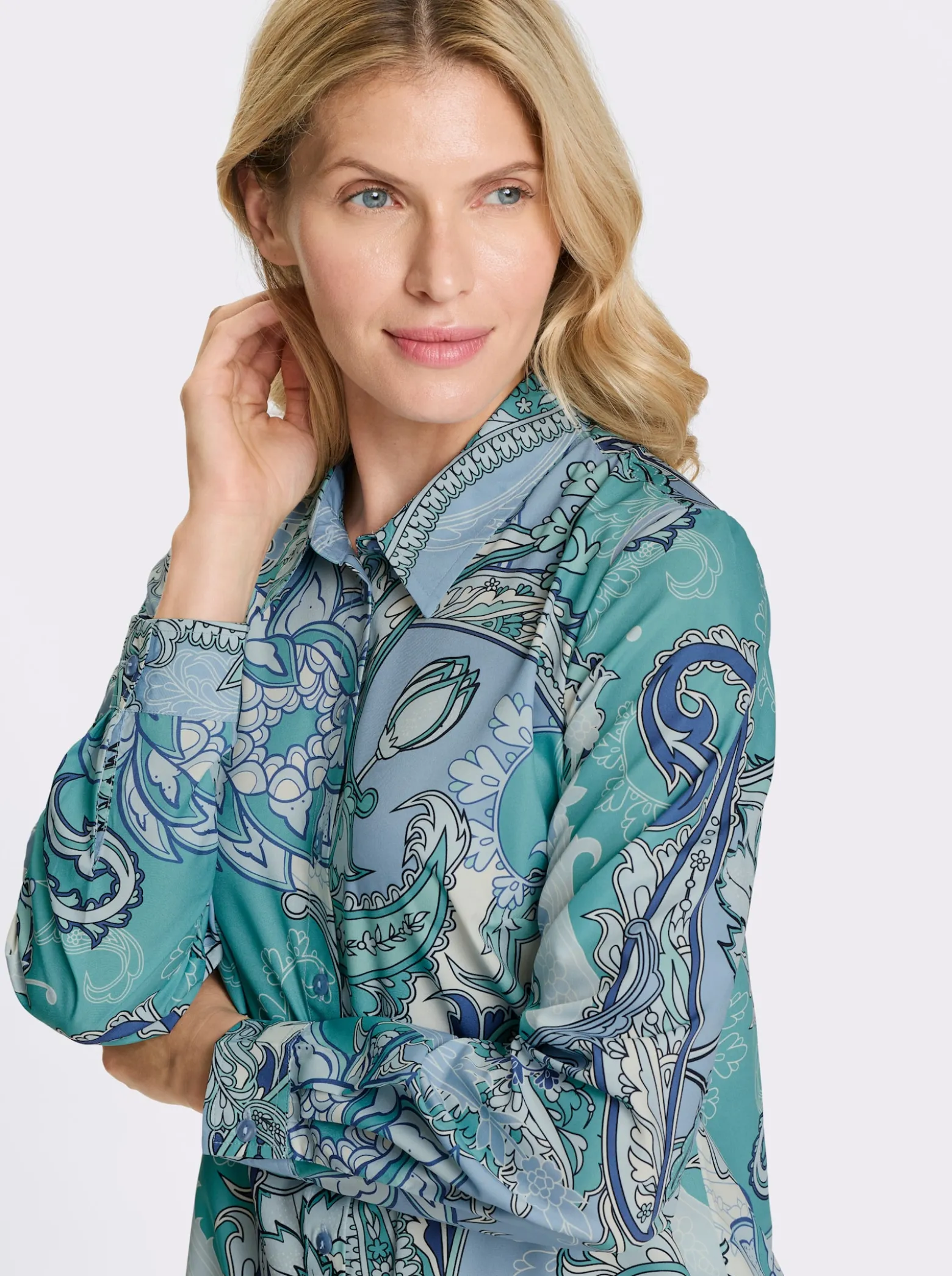 Hemdbluse mit Paisley-Druck