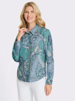 Hemdbluse mit Paisley-Druck