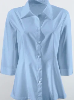 Hemdbluse mit 3/4-Ärmeln