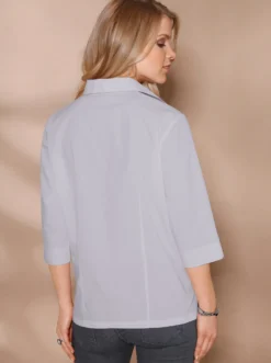 Hemdbluse mit 3/4-Ärmeln
