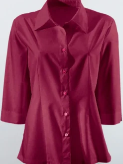Hemdbluse mit 3/4-Ärmeln