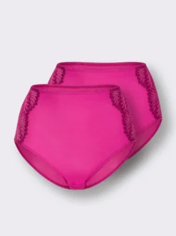 Hüftslip mit Spitzen-Einsatz seitlich