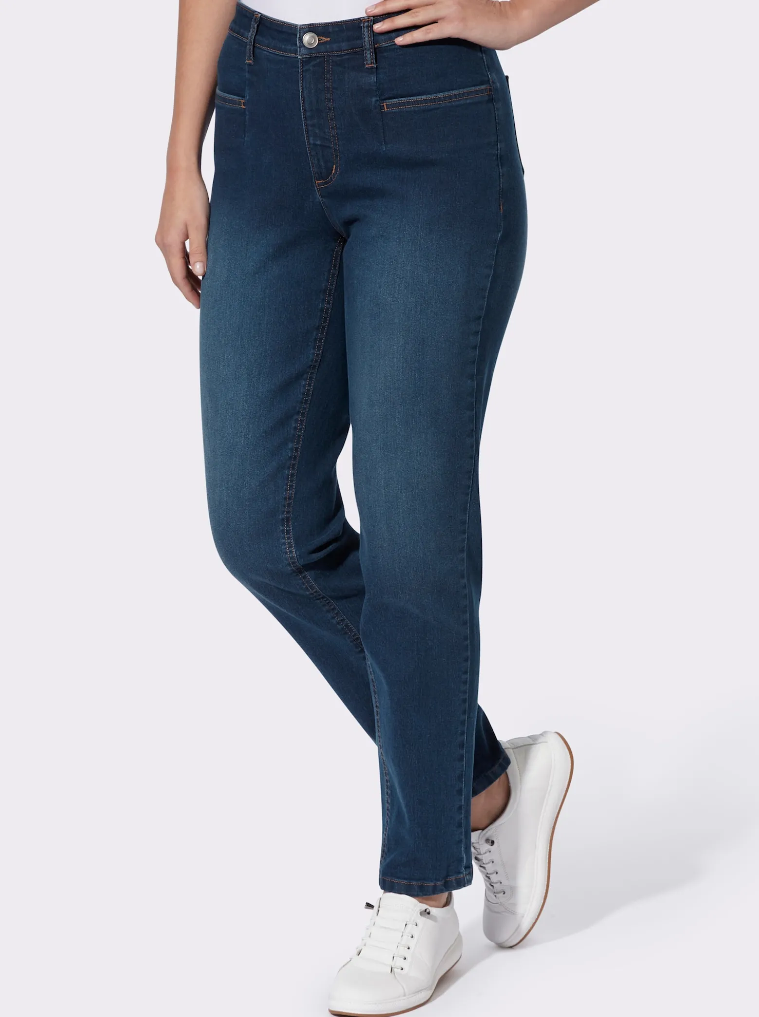 High-waist-Jeans im 4-Pocket-Stil