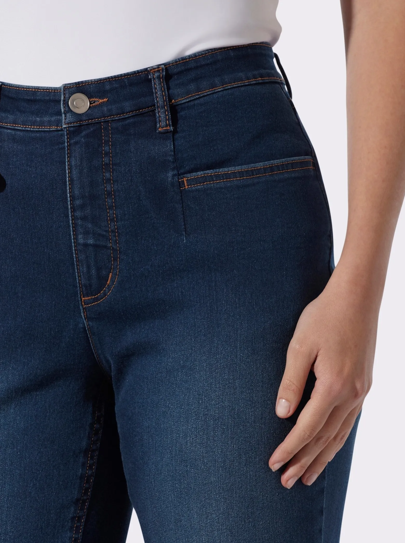 High-waist-Jeans im 4-Pocket-Stil