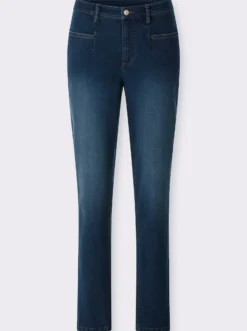 High-waist-Jeans im 4-Pocket-Stil