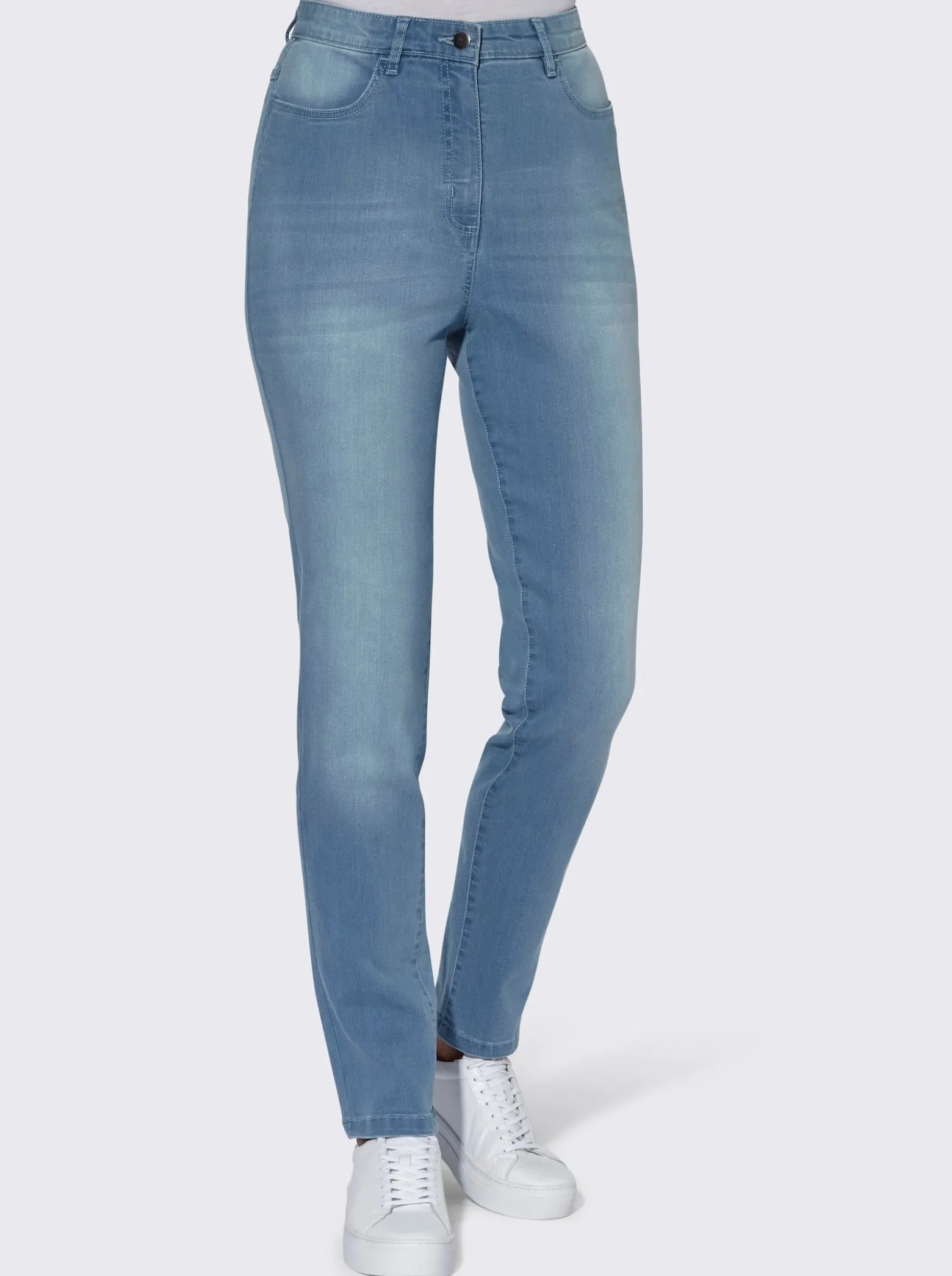 High-waist-Jeans in Karottenform