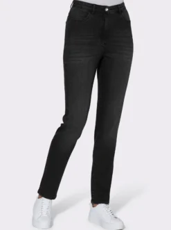 High-waist-Jeans in Karottenform