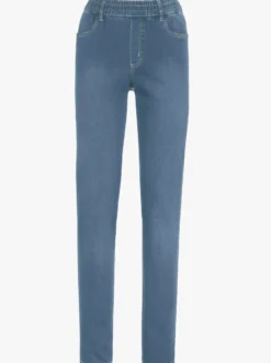 High-waist-Jeans mit hohem Rundum-Dehnbund
