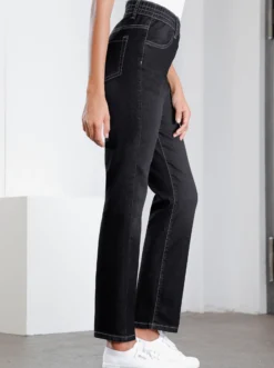 High-waist-Jeans mit hohem Rundum-Dehnbund