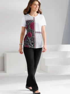 High-waist-Jeans mit hohem Rundum-Dehnbund