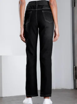 High-waist-Jeans mit hohem Rundum-Dehnbund