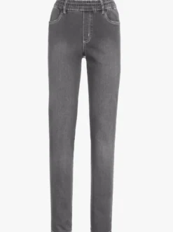 High-waist-Jeans mit hohem Rundum-Dehnbund