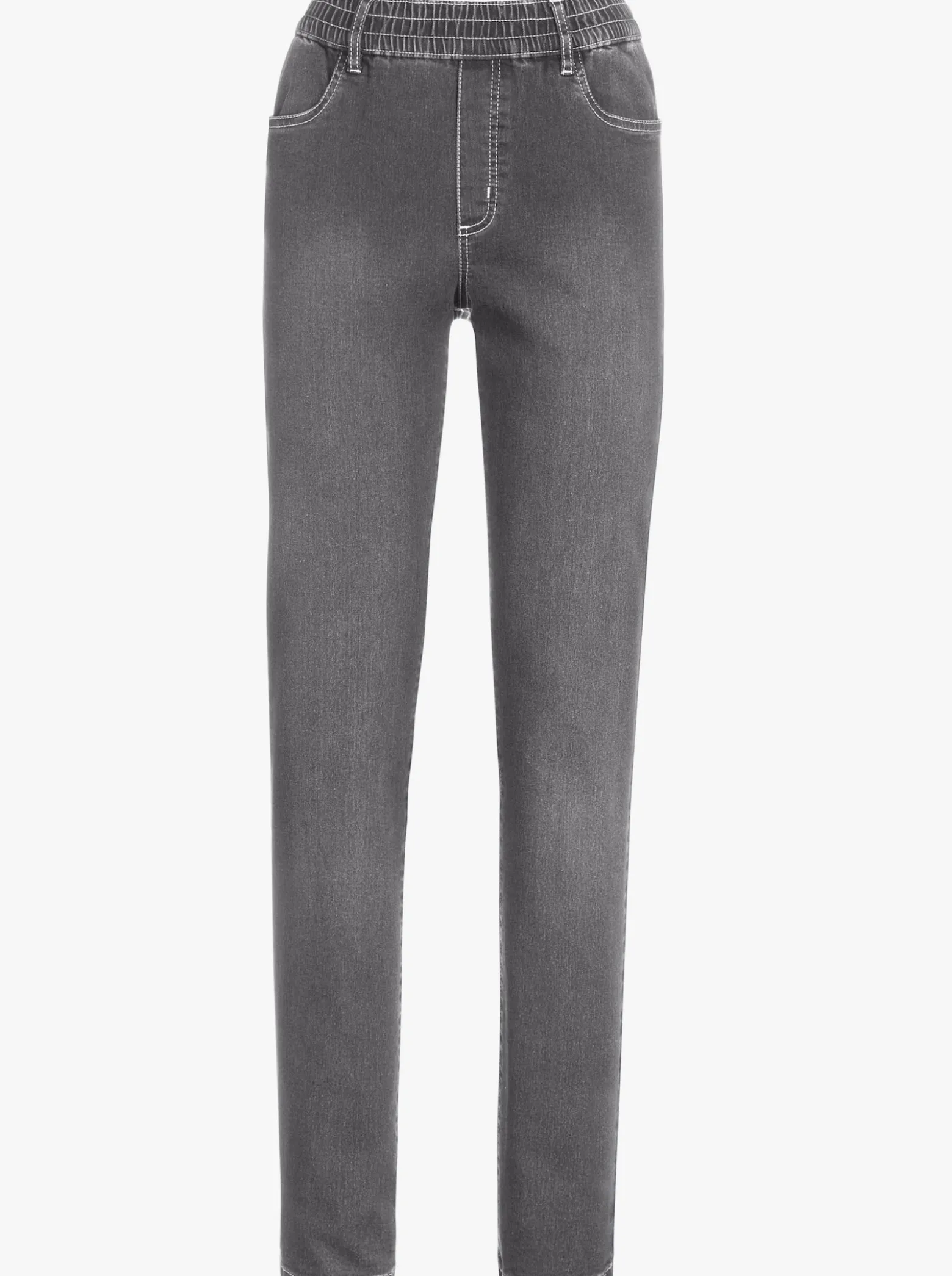 High-waist-Jeans mit hohem Rundum-Dehnbund
