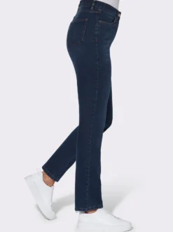 High-waist-Jeans mit innenliegendem Dehnbund