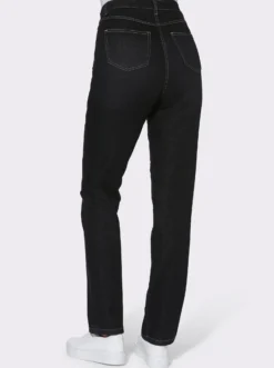 High-waist-Jeans mit innenliegendem Dehnbund