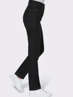 High-waist-Jeans mit innenliegendem Dehnbund