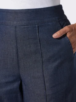 High-waist-Jeans mit weiten Hosenbeinen