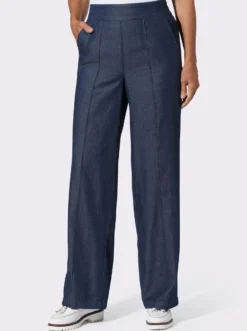 High-waist-Jeans mit weiten Hosenbeinen