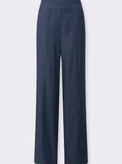 High-waist-Jeans mit weiten Hosenbeinen