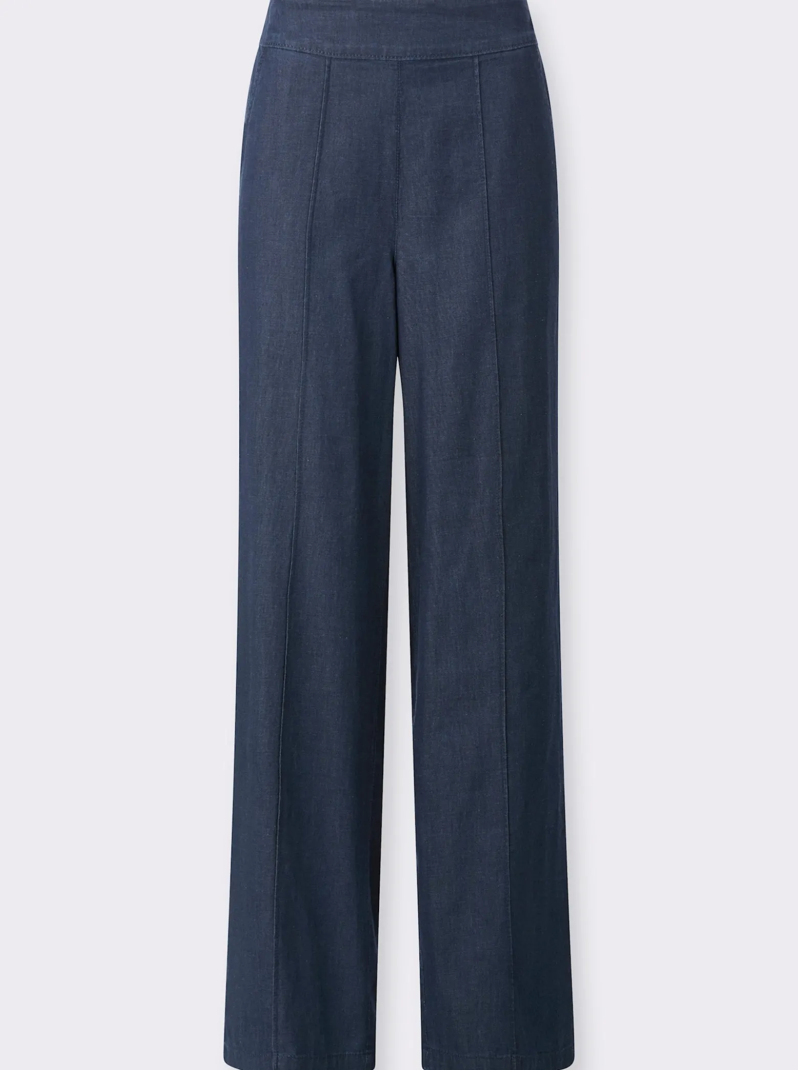 High-waist-Jeans mit weiten Hosenbeinen