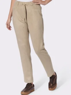 Hose in Velourleder-Optik