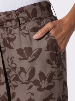 7/8-Hose mit bedrucktem Bindegürtel
