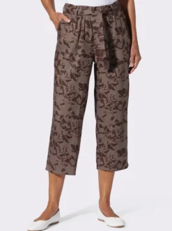 7/8-Hose mit bedrucktem Bindegürtel