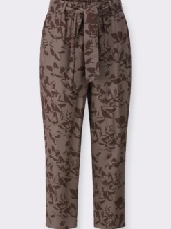 7/8-Hose mit bedrucktem Bindegürtel