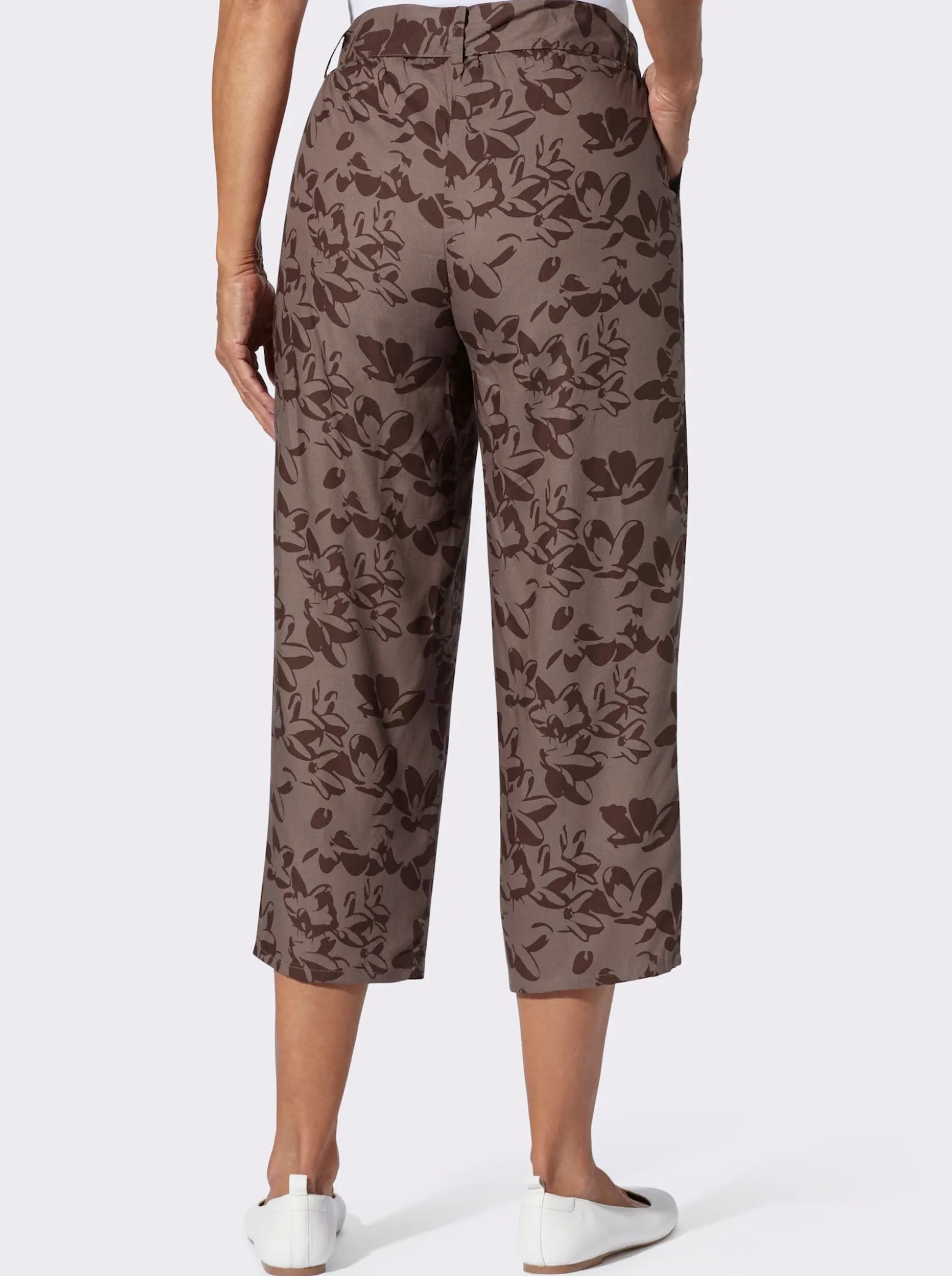 7/8-Hose mit bedrucktem Bindegürtel