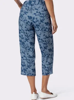 7/8-Hose mit bedrucktem Bindegürtel