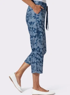 7/8-Hose mit bedrucktem Bindegürtel