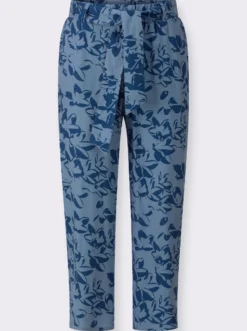 7/8-Hose mit bedrucktem Bindegürtel